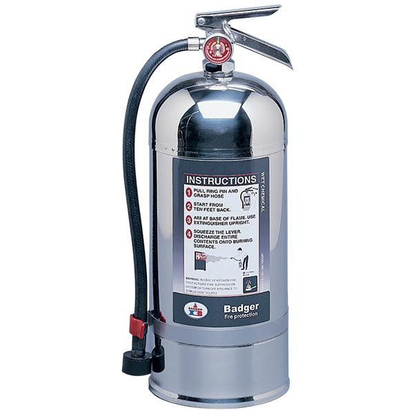 Badger Extra 6 Liter Wet Chemical Fire Extinguisher with Wall Hook