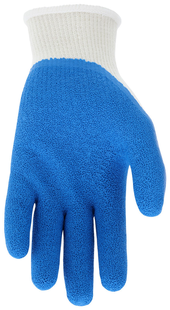 9680 - MCR Safety NXG® Work Gloves - 10-Gauge Cotton/Polyester Shell - Blue Latex Palm and Fingertips - NXG® Provides Premium Quality, Comfort and Fit - A Great Choice for Long Workdays