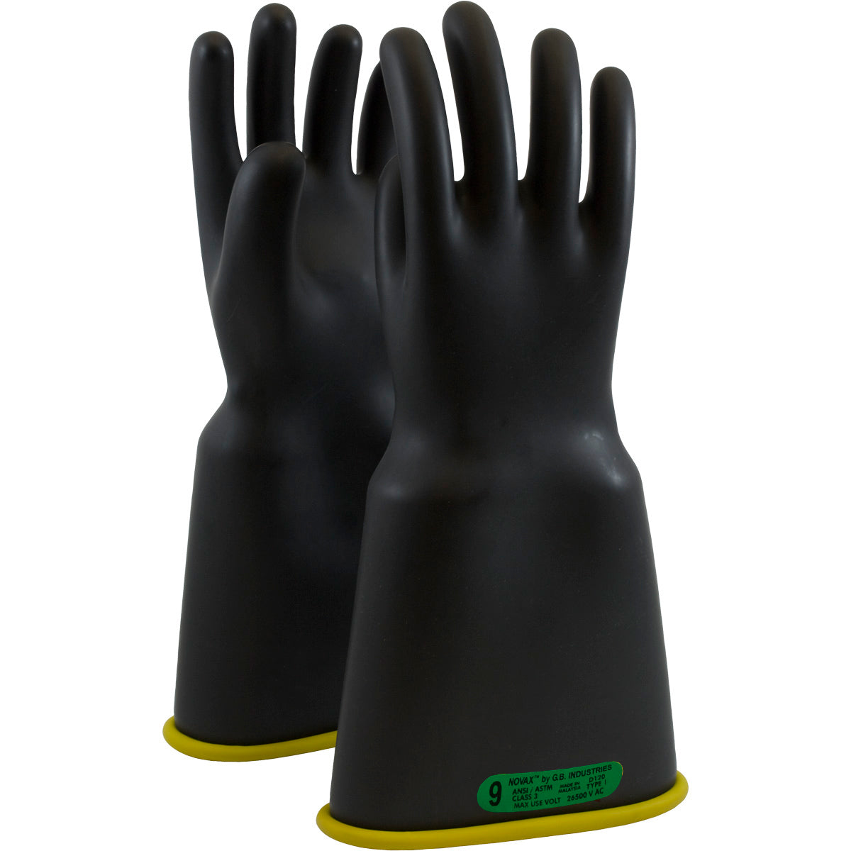 PIP NOVAX 154-3-16 Class 3 Rubber Insulating Glove with Bell Cuff - 16"