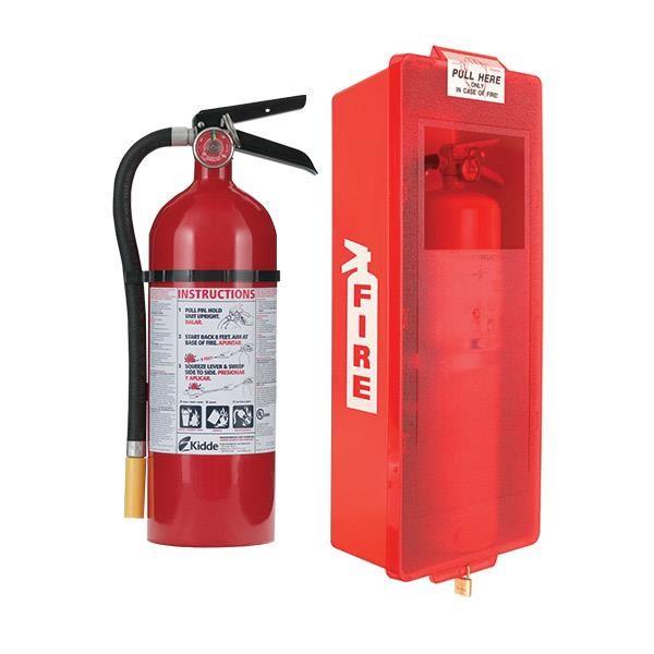 5 lb ABC Pro Line Fire Extinguisher w/ Mark I Jr. Cabinet (White Tub/Red Cover)