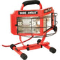 Southwire Halogen Wide Angle Work Light, 500 W, Red