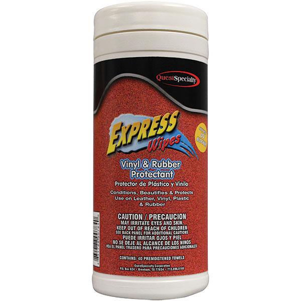 QuestSpecialty Express Wipes Vinyl and Rubber Protectant