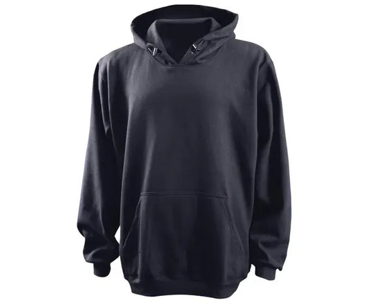 Occunomix Flame Resistant Dual Certified Navy Pullover Hoodie Flame Resistant Safety Apparel Navy M model LUX-SWTFR-NM