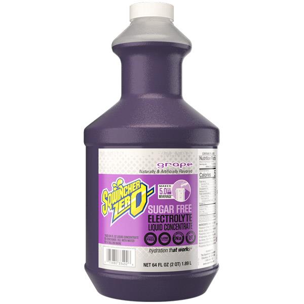 Sqwincher Zero Liquid Concentrate, 64 oz Bottles, 5 gal Yield