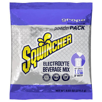 Sqwincher Regular Powder Packs, 9.53 oz Packs, 1 gal Yield