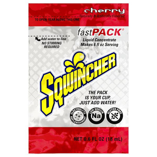 Sqwincher FastPack Single Serve, 0.6 oz Packs, 6 oz Yield