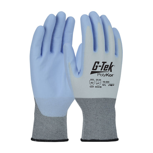G-Tek® PolyKor® X7™: Seamless Knit PolyKor® X7™ Blended Glove with NeoFoam® Coated Palm & Fingers - Touchscreen Compatible