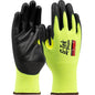 PIP G-Tek Paradox: Hi-Vis Seamless Knit PolyKor Blended Gloves with Polyurethane Coating on Palm & Fingers, Model 16-541HV