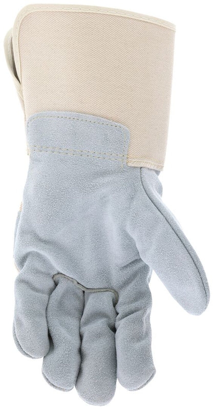 Sidekick Cowhide Leather Palm Gloves, Wing Thumb, Gauntlet Cuff