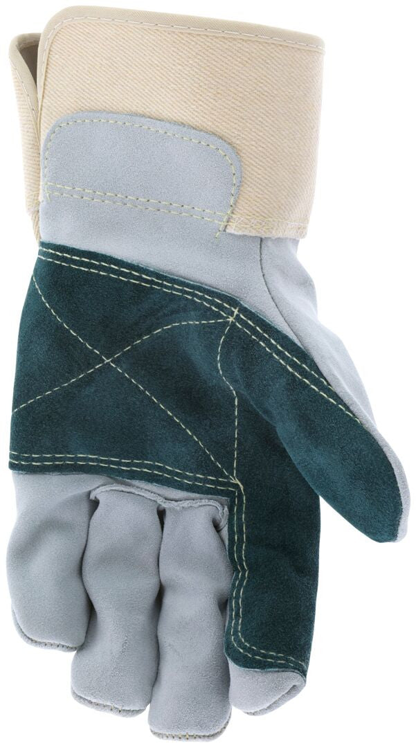 Sidekick Cowhide Split Leather Palm Gloves, Double Palm, Rubberized Safety Cuff, Kevlar Sewn