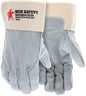 Sidekick Full Cowhide Leather Palm Gloves, Kevlar-Sewn, Rubberized Safety Cuff