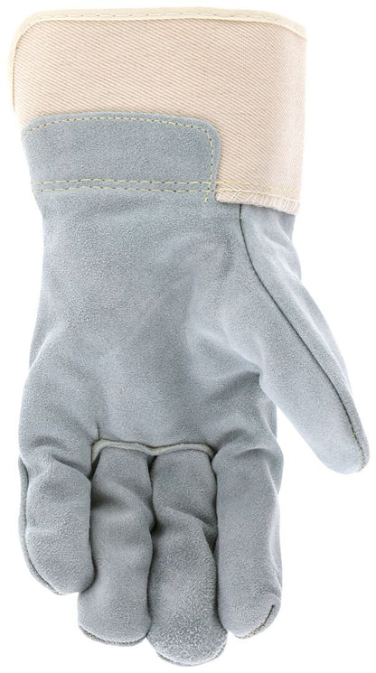 Sidekick Full Cowhide Leather Palm Gloves, Kevlar-Sewn, Rubberized Safety Cuff