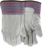 Split Cowhide Leather Gloves, Double Palm, Fleece-Lined, Safety Cuff