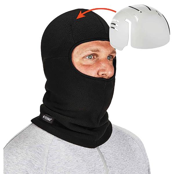 Ergodyne N-Ferno 6893ZI Zippered Balaclava Face Mask w/ Skullerz 8945 Bump Cap Insert