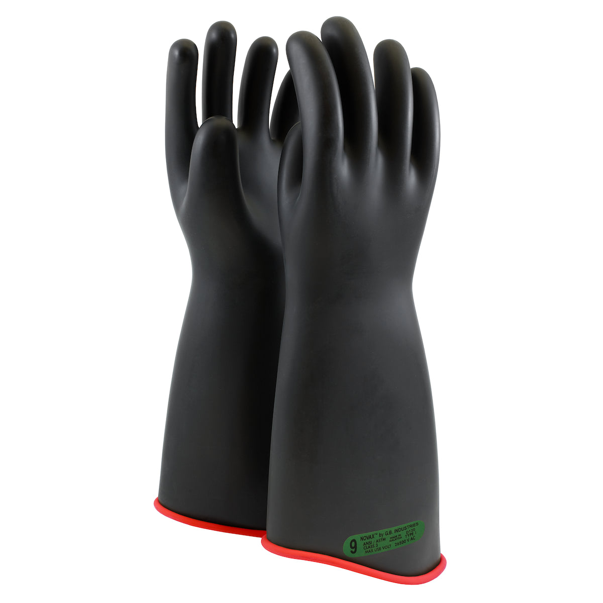 PIP NOVAX 162-3-18 Class 3 Rubber Insulating Glove with Contour Cuff - 18"