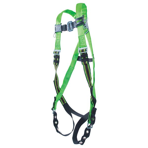 Honeywell Miller DuraFlex Python Harness w/ Tongue Leg Straps, Universal, Green/Black