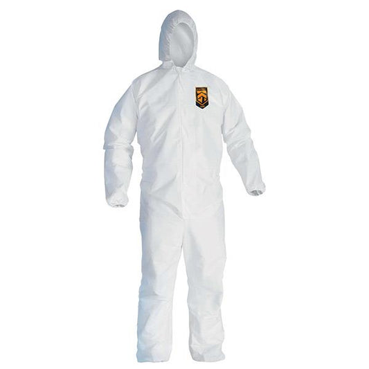 KleenGuard A40 Liquid & Particle Coveralls with Hood, Elastic Wrists and Ankles