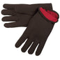 MCR Safety Cotton Jersey Gloves, Red Fleece Lined, Open Wrists