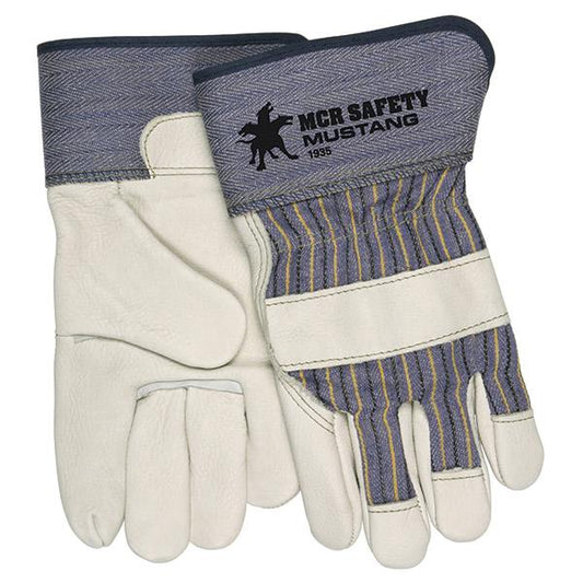 MCR Safety Mustang Leather Palm Gloves