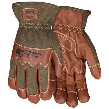 MCR Safety Mustang Utility Grain Goatskin Drivers w/ Nomex Backs