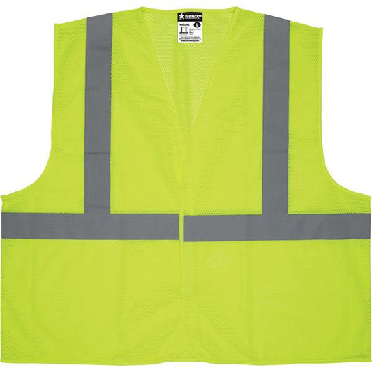 MCR Safety Luminator Class 2 Hook-&-Loop Mesh Vests