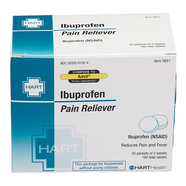 HART Health Ibuprofen Pain Reliever, 100/Box