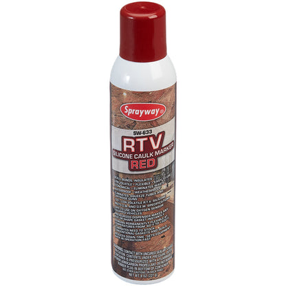 Sprayway RTV Silocone Caulk and Sealant, 8 oz, Red, 6/Case