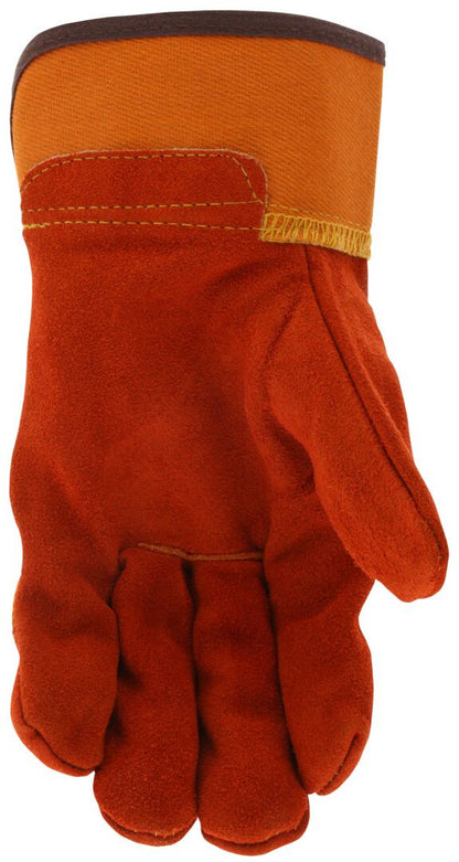 Sidekick Leather Palm Work Gloves, Premium-A Cowhide, Rubberized Safety Cuff