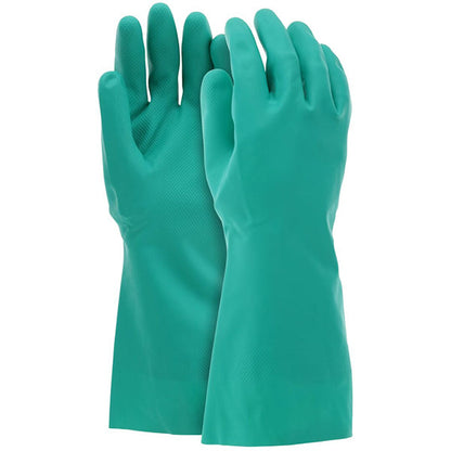 MCR Safety Nitri-Chem Unsupported Nitrile Gloves, 15 mil