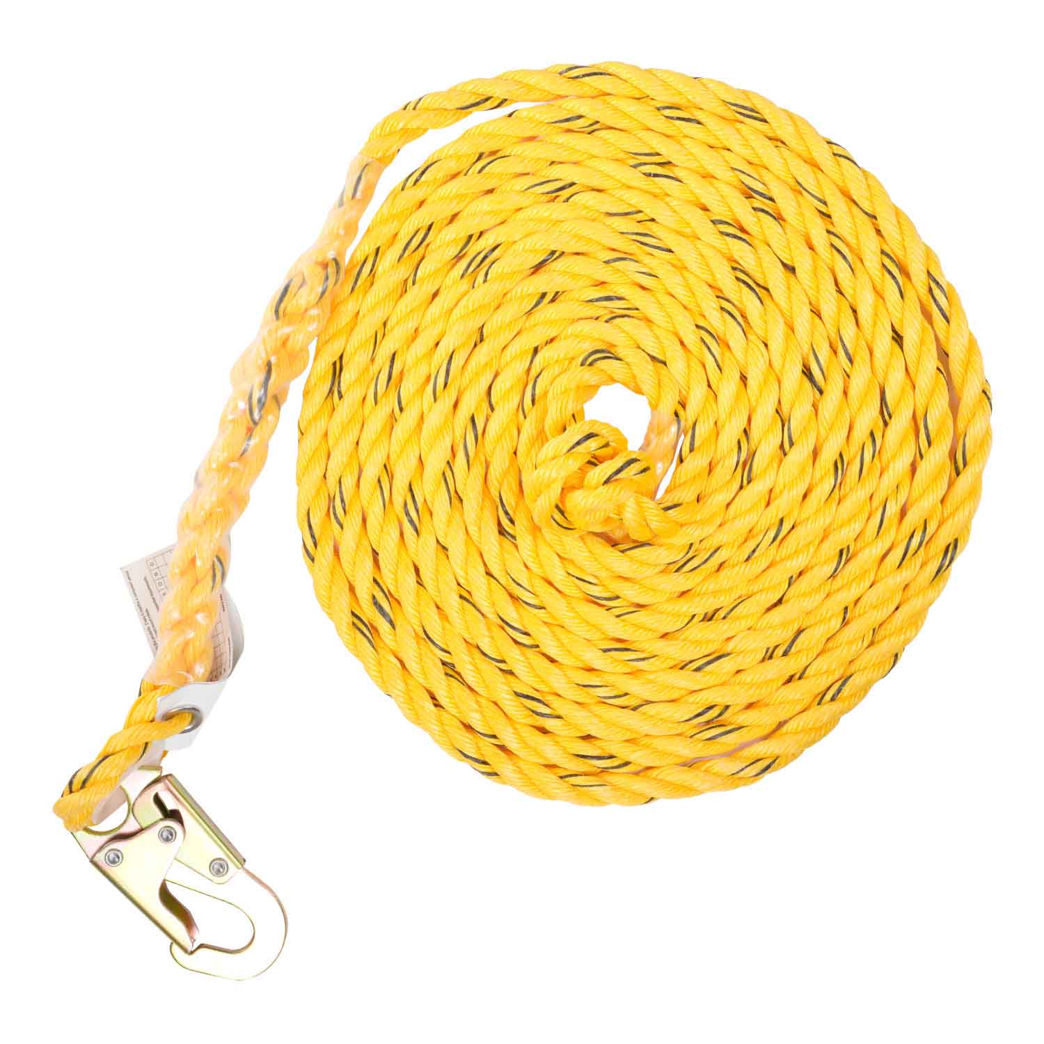 KStrong® 200 ft. Vertical Rope Lifeline with Locking Snap Hook - Fall Protection Essential