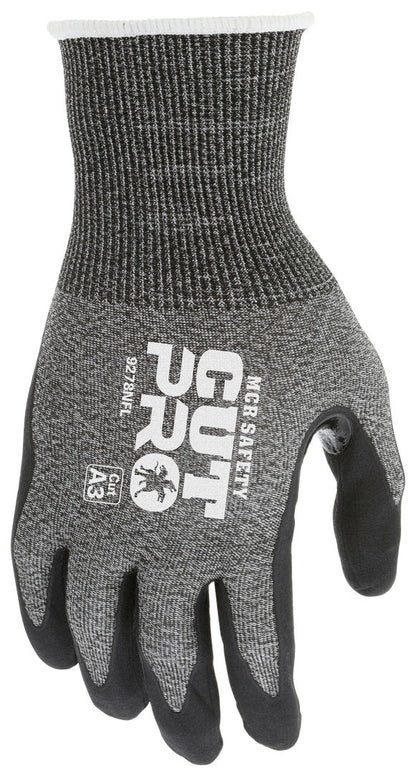 9278NF - MCR Safety CutPro® - 18-Gauge HyperMax® HPPE Shell - Cut, Abrasion, and Puncture Resistant - Nitrile Foam Coated Palm and Fingertips - Reinforced Thumb Crotch for Addition Wear Protection
