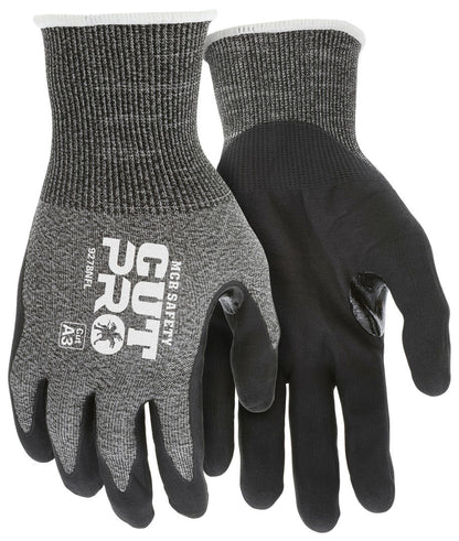 9278NF - MCR Safety CutPro® - 18-Gauge HyperMax® HPPE Shell - Cut, Abrasion, and Puncture Resistant - Nitrile Foam Coated Palm and Fingertips - Reinforced Thumb Crotch for Addition Wear Protection