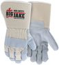 Big Jake Cowhide Leather Palm Work Gloves, Premium A+ Grade, Kevlar Sewn, Gauntlet Cuff