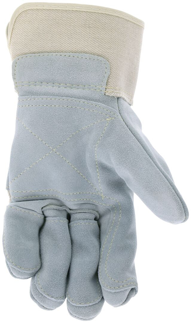 Big Jake® Double Leather Palm Gloves, Split Cowhide, Premium A+ Grade, Safety Cuff
