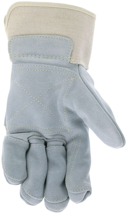 Big Jake® Double Leather Palm Gloves, Split Cowhide, Premium A+ Grade, Safety Cuff