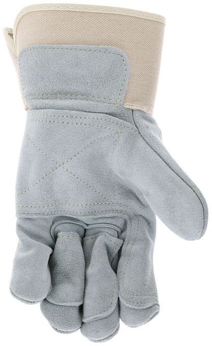 Big Jake Double Palm Cowhide Leather Gloves, Cut A+, Kevlar-Sewn, Safety Cuff