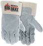 Big Jake Cowhide Leather Palm Gloves, Premium A+ Grade, Safety Cuff, Wing Thumb