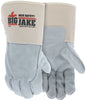 Big Jake Cowhide Leather Palm Work Gloves, Premium A+ Grade, Gauntlet Cuff