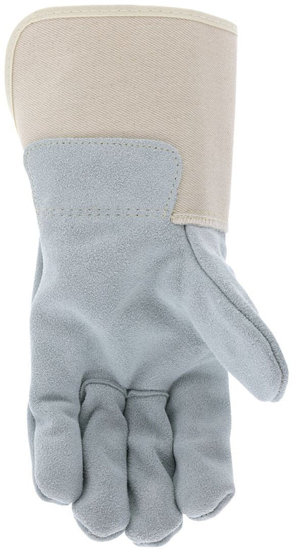 Big Jake Cowhide Leather Palm Work Gloves, Premium A+ Grade, Gauntlet Cuff