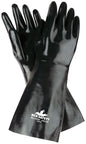 6948 - Black Jack® Series - Black Neoprene Fully Coated Work Gloves - Multi-Dipped Smooth Neoprene - 18 Inch Length - Brushed Interlock Lining