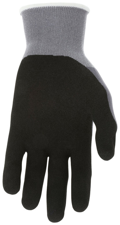 967315 - MCR Safety NXG® Work Gloves - 15 Gauge Gray Nylon Shell - Sandy Foam Nitrile Palm and Fingertips - NXG Provides Premium Quality, Comfort and Fit - A Great Choice for Long Workdays