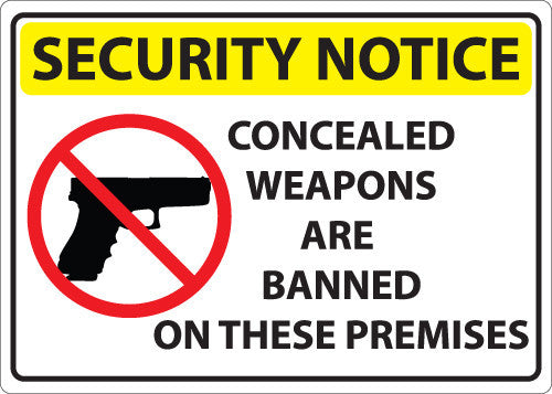 ZING Security Concealed Weapon Label, 5X7, 2-Pk - official Zing product image 1
