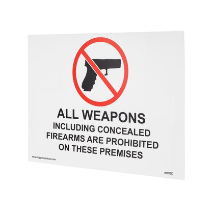 ZING All Weapons Prohibited Decal, 5Hx7W, 2-Pk - official Zing product image 3