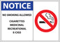 ZING Notice No Smoking Allowed Decal, 5X7, 2-Pk - official Zing product image 1