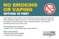ZING No Smoking Decal, Oregon, 5X7, 2-Pk - 1860D
