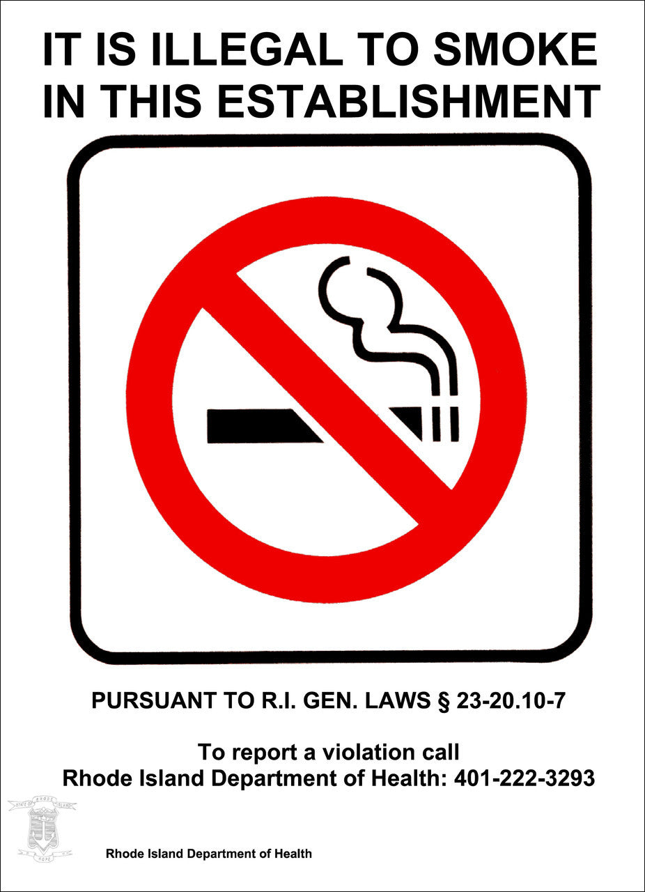 ZING No Smoking Window Decal, Ri, 5Inwx7Inh, 2-Pk - 1862D
