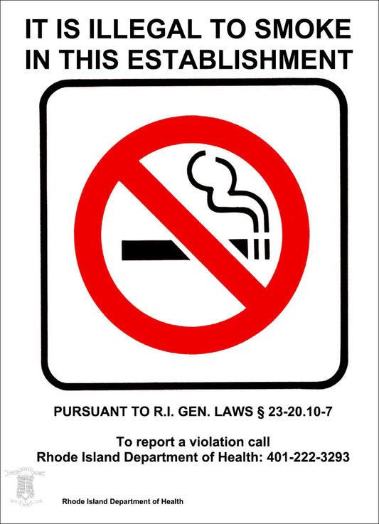 ZING No Smoking Window Decal, Ri, 5Inwx7Inh, 2-Pk - 1862D