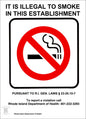 ZING No Smoking Window Decal, Ri, 5Inwx7Inh, 2-Pk - 1862D