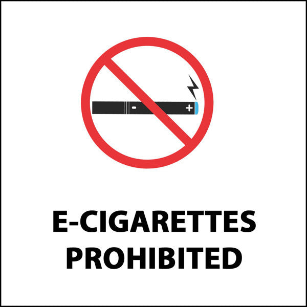 ZING Decal, No E-Cigarette Smoking 4X4 Pk 2 - 1868D