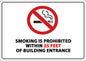 ZING No Smoking Label, Within 25 Ft, 5'Hx7"W, 2-Pk - official Zing product image 1